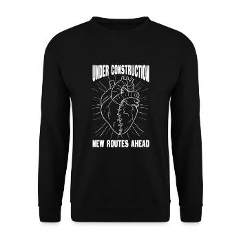 Funny Gift Bypass Surgery Survivor - Unisex Sweatshirt - black - Front - Alina (178cm) & Michal (187cm)