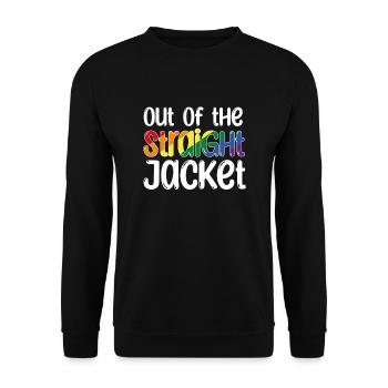 Outf Of The Straight Jacket – Outing Shirt - Unisex Pullover - Schwarz - Vorne - Alina (178cm) & Michal (187cm)