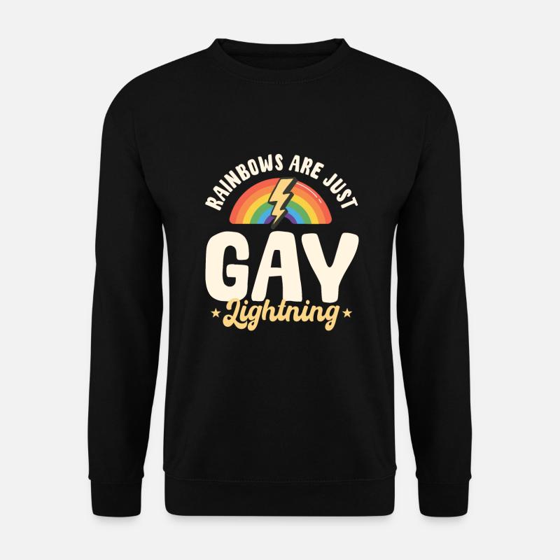 Regenbogen Sind Nur Schwule Blitze - Unisex Pullover - Schwarz