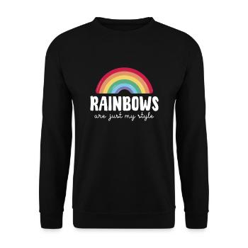 LGBTQ Rainbow Saying Pride Month - Unisex Sweatshirt - black - Front - Alina (178cm) & Michal (187cm)