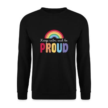 lesbiLGBTQ Stolz Pride Month - Unisex Pullover - Schwarz - Vorne - Alina (178cm) & Michal (187cm)