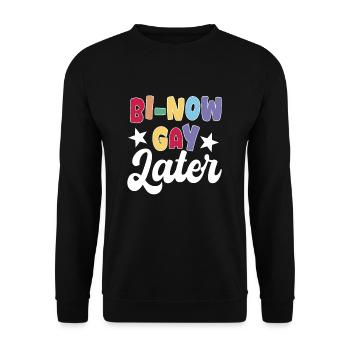 Bisexuelles Wortspiel - Unisex Pullover - Schwarz - Vorne - Alina (178cm) & Michal (187cm)