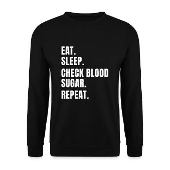 Tenue de diabète drôle - Sweat-shirt Unisexe - noir - Devant - Alina (178cm) & Michal (187cm)