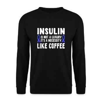 Insulin Und Kaffee - Unisex Pullover - Schwarz - Vorne - Alina (178cm) & Michal (187cm)