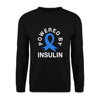 Powered By Insulin - Unisex Sweatshirt - black - Front - Alina (178cm) & Michal (187cm)