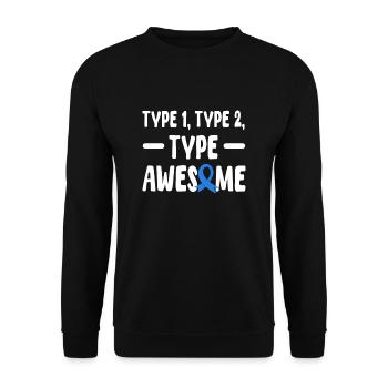 Diabetes - Unisex Sweatshirt - black - Front - Alina (178cm) & Michal (187cm)