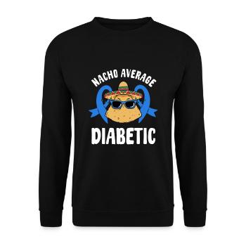 Diabetes-bewusstsein, Insulin-therapie, Blutzucker - Unisex Pullover - Schwarz - Vorne - Alina (178cm) & Michal (187cm)