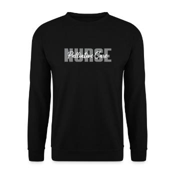 Palliative Care Nurse Design - Unisex Sweatshirt - black - Front - Alina (178cm) & Michal (187cm)