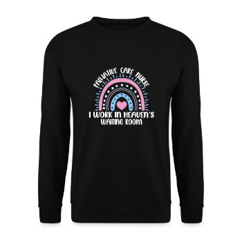Palliative care - Unisex Sweatshirt - black - Front - Alina (178cm) & Michal (187cm)