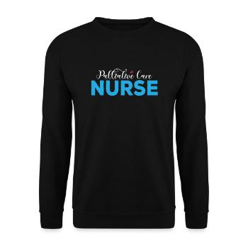 SterPalliative Care Nurse - Unisex Sweatshirt - black - Front - Alina (178cm) & Michal (187cm)