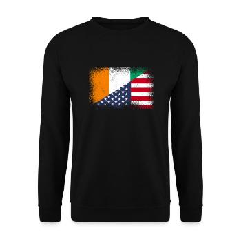 Elfenbeinküste USA - Unisex Pullover - Schwarz - Vorne - Alina (178cm) & Michal (187cm)