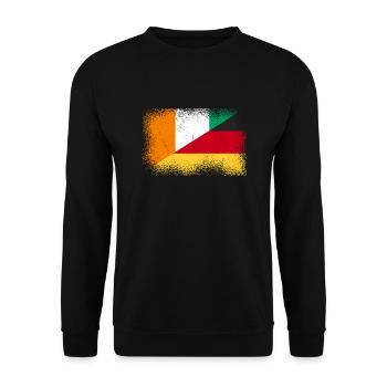Elfenbeinküste Deutschland - Unisex Pullover - Schwarz - Vorne - Alina (178cm) & Michal (187cm)