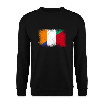 Elfenbeinküste Farnkreich - Unisex Pullover - Schwarz - Vorne - Alina (178cm) & Michal (187cm)