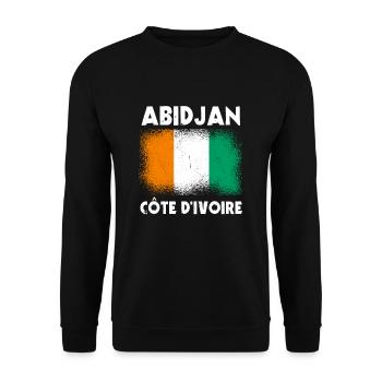 Abidjan Elfenbeinküste - Unisex Pullover - Schwarz - Vorne - Alina (178cm) & Michal (187cm)