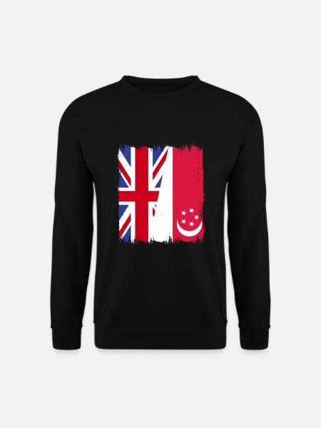 Singapour, Royaume-Uni - Sweat-shirt Unisexe - noir