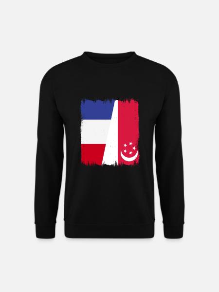 Singapore France - Unisex Sweatshirt - black