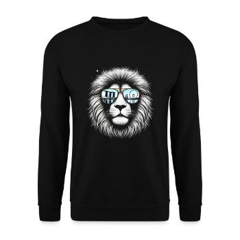 Horizon de Singapour : Love Singapore Tourist Lion - Sweat-shirt Unisexe - noir - Devant - Alina (178cm) & Michal (187cm)