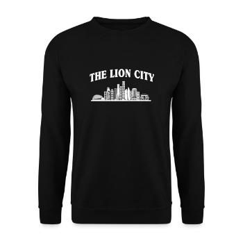 Singapour Skyline Love Singapour La ville du lion - Sweat-shirt Unisexe - noir - Devant - Alina (178cm) & Michal (187cm)