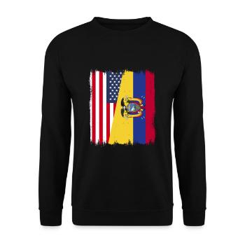 Ecuador Quito Guayaquil Ecuadorianische - Unisex Pullover - Schwarz - Vorne - Alina (178cm) & Michal (187cm)