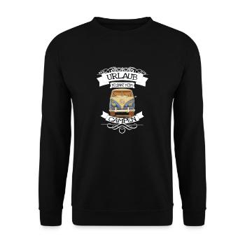 Holidays begin with camping - Unisex Sweatshirt - black - Front - Alina (178cm) & Michal (187cm)