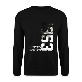 73RD BIRTHDAY LIMITED EDITION 1953 - Unisex Sweatshirt - black - Front - Alina (178cm) & Michal (187cm)