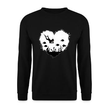 Diver Apnea Diver Oxygen Apnea Diving - Unisex Sweatshirt - black - Front - Alina (178cm) & Michal (187cm)