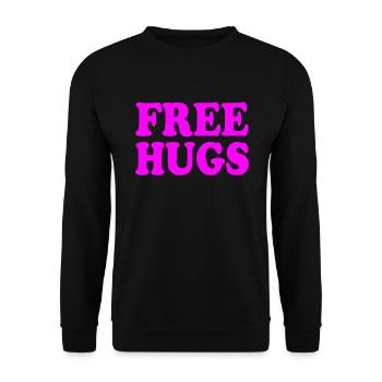 Free hugs - Unisex Sweatshirt - black - Front - Alina (178cm) & Michal (187cm)