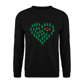 Camping - Unisex Sweatshirt - black - Front - Alina (178cm) & Michal (187cm)