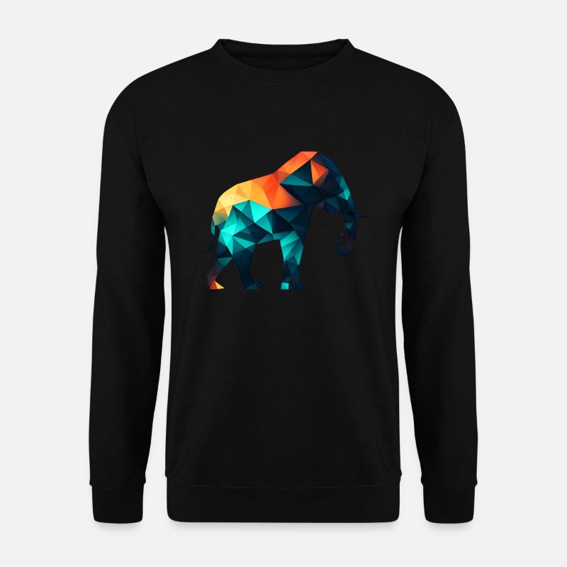 Geometric Elephant - Unisex Sweatshirt - black