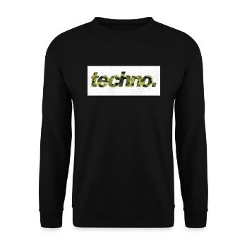 techno. camouflage - Unisex Pullover - Schwarz - Vorne - Alina (178cm) & Michal (187cm)