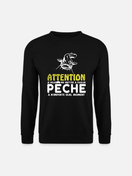 Parler Peche Silure - Sweat-shirt Unisexe - noir