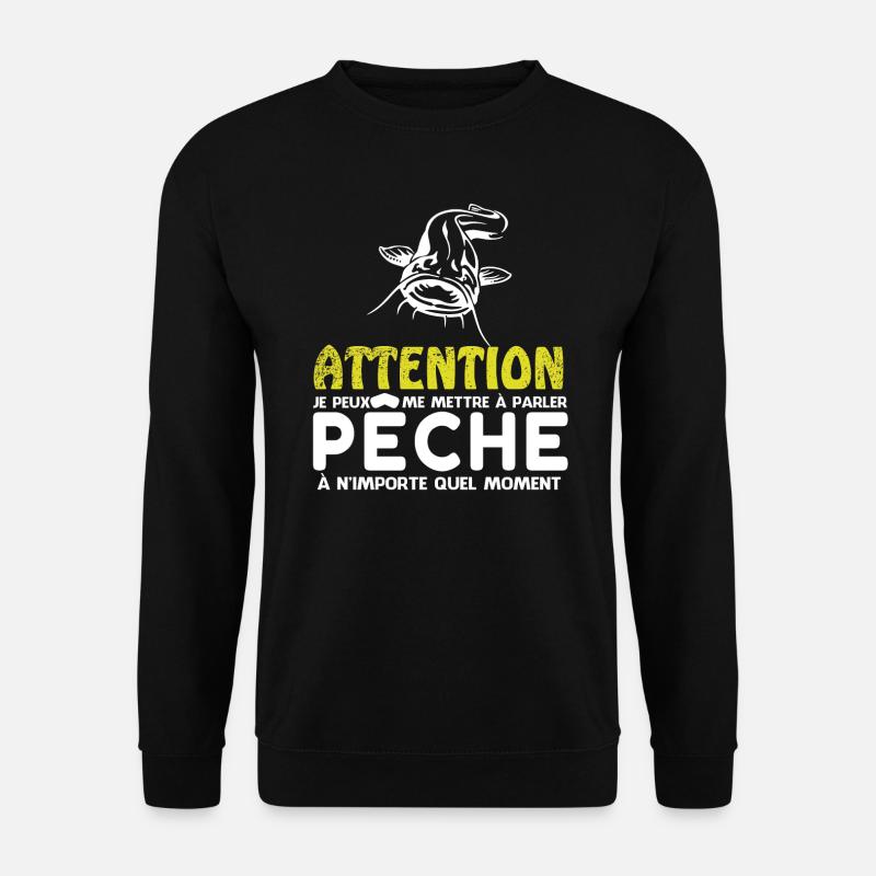 Parler Peche Silure - Sweat-shirt Unisexe - noir