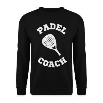 Padel Coach Coach Paddle Tennis Racket - Unisex Sweatshirt - black - Front - Alina (178cm) & Michal (187cm)