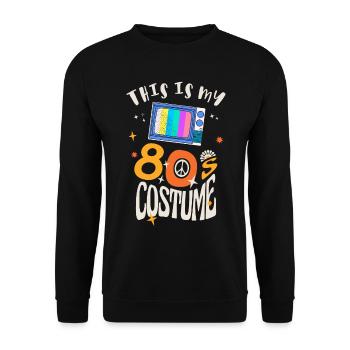 C’est mon costume des années 80 - Sweat-shirt Unisexe - noir - Devant - Alina (178cm) & Michal (187cm)