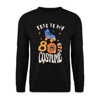 C’est mon costume des années 80 - Sweat-shirt Unisexe - noir - Devant - Alina (178cm) & Michal (187cm)