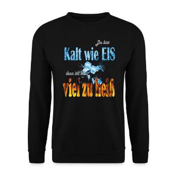 FROID COMME DE LA GLACE - Sweat-shirt Unisexe - noir - Devant - Alina (178cm) & Michal (187cm)