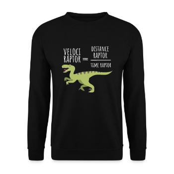 Velociraptor - Physique - Sweat-shirt Unisexe - noir - Devant - Alina (178cm) & Michal (187cm)
