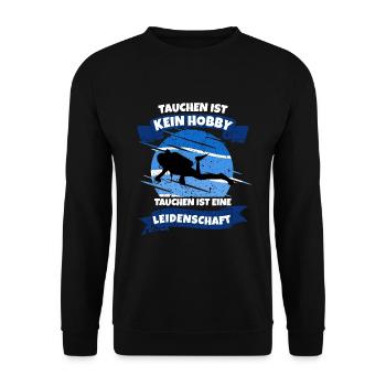Tauchen Scuba Taucher Ausrüstung - Unisex Pullover - Schwarz - Vorne - Alina (178cm) & Michal (187cm)