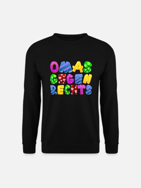 AfD stoppen gegen rechts Demokratie Vielfalt links - Unisex Pullover - Schwarz