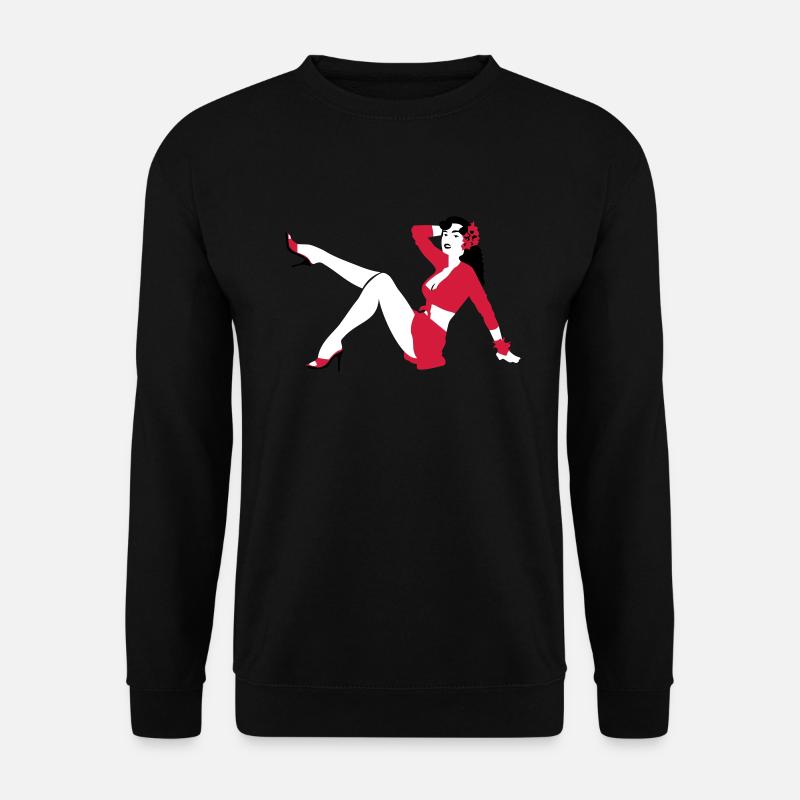 Retro Style Pin-up Girl - Unisex Sweatshirt - black