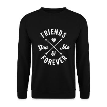 BFF meilleurs amis pour toujours, petite amie de meilleurs amis - Sweat-shirt Unisexe - noir - Devant - Alina (178cm) & Michal (187cm)