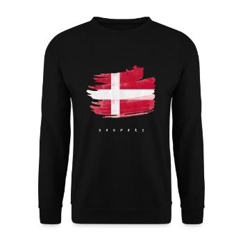 Danemark Drapeau danois Aquarelle - Sweat-shirt Unisexe - noir - Devant - Alina (178cm) & Michal (187cm)