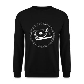 Techno - Unisex Sweatshirt - black - Front - Alina (178cm) & Michal (187cm)
