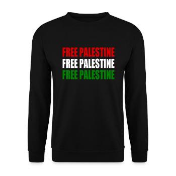 Free palestine - Sweat-shirt Unisexe - noir - Devant - Alina (178cm) & Michal (187cm)