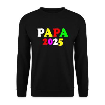 Papa 2025 - Unisex Sweatshirt - black - Front - Alina (178cm) & Michal (187cm)