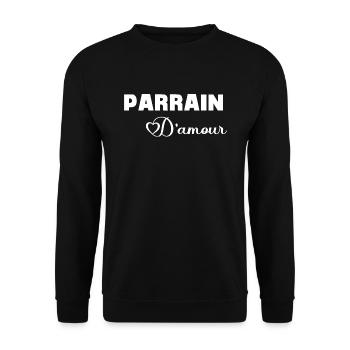 Mon Parrain D'amour - Sweat-shirt Unisexe - noir - Devant - Alina (178cm) & Michal (187cm)