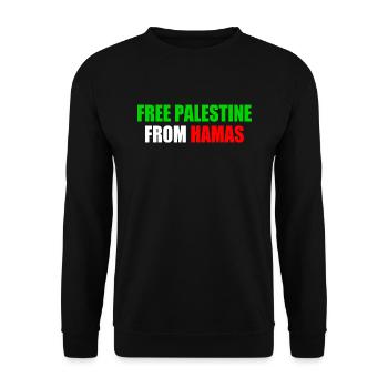 Free palestine - Sweat-shirt Unisexe - noir - Devant - Alina (178cm) & Michal (187cm)