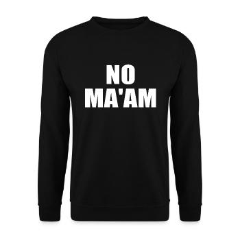 no ma'am - Sweat-shirt Unisexe - noir - Devant - Alina (178cm) & Michal (187cm)