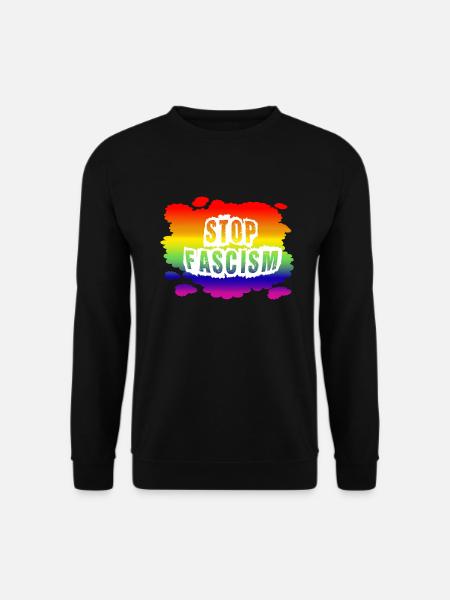 AfD stoppen gegen rechts Demokratie Vielfalt links - Unisex Pullover - Schwarz