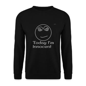 Innocent emoticon - Unisex Sweatshirt - black - Front - Alina (178cm) & Michal (187cm)